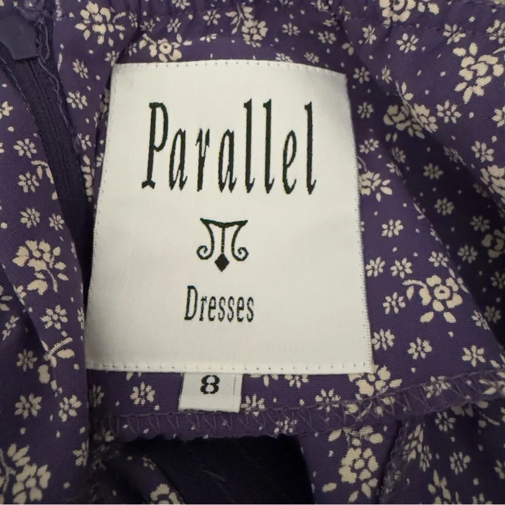 NWT Nordstrom Parallel Size 8 Vintage Lavender Floral Maxi Dress Gown Purple - Picture 4 of 6